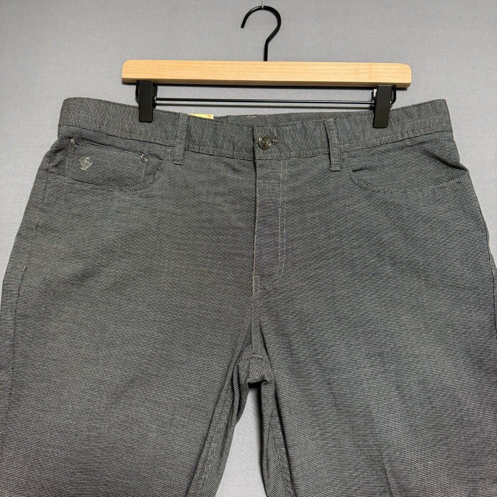 English Laundry Brixton Pants Men 36x30 Gray Textured Micro Check Dark Academia - Picture 3 of 16